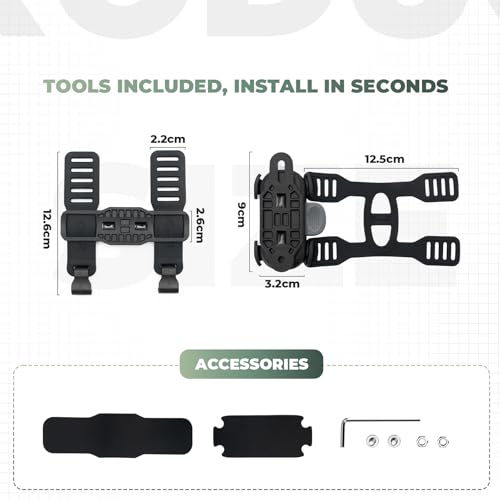 ROCKBROS Magnetic Strap Water Bottle Holder with Quick-Release Button for Road Bikes, Mountain Bikes, Scooters, Backpacks, and Folding Bikes - size: Hollow Strap Design