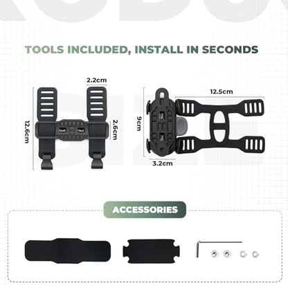 ROCKBROS Magnetic Strap Water Bottle Holder with Quick-Release Button for Road Bikes, Mountain Bikes, Scooters, Backpacks, and Folding Bikes - size: Hollow Strap Design