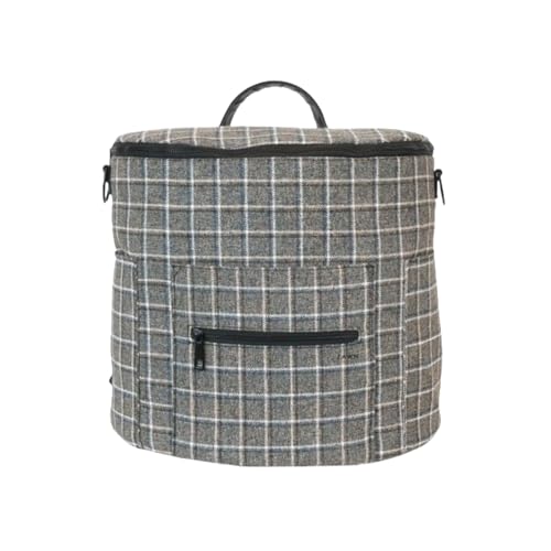 FAWN DESIGN The Original Diaper Bag, Faux Leather Diaper Bag Backpack, Vegan Leather, Large Capacity Baby Bag for Mom - color: Plaid Tweed