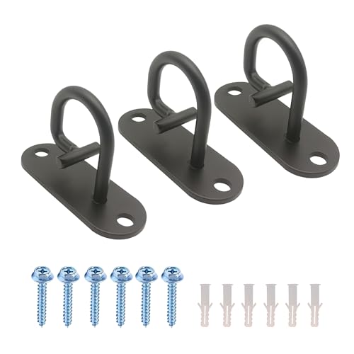 3 PCS Resistance Band Wall Anchor,Resistance Band Wall Anchor,Space Saving Wall Mount Workout Anchors for Home Gym Workouts，Body Weight Straps, Suspension Training, Exercise,Stretching,Yoga