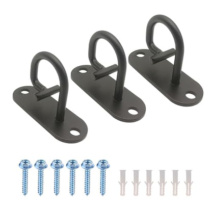 3 PCS Resistance Band Wall Anchor,Resistance Band Wall Anchor,Space Saving Wall Mount Workout Anchors for Home Gym Workouts，Body Weight Straps, Suspension Training, Exercise,Stretching,Yoga