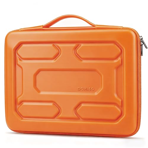 DOMISO 13.3 inch Laptop Sleeve with Handle Shockproof Computer Bag Waterproof EVA Protective Carrying Case for 13-13.3 inch Notebooks/13 MacBook Air/MacBook Pro Retina/Dell XPS 13/HP,Orange - color: Orange, size: 13.3 inch
