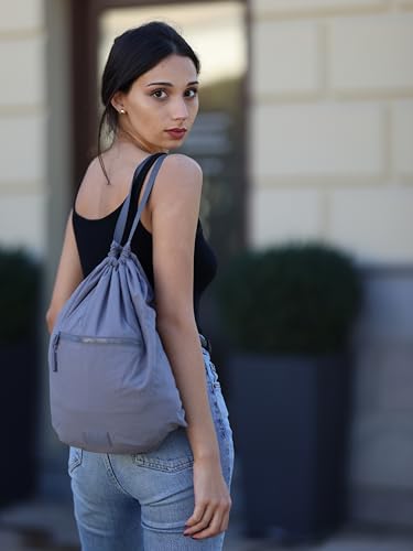 Lee Drawstring Backpack Bag Lightweight Small Gym Swim Beach Bag Water Resistant Sports Sackpack for Men Women, LEE48-002DGY - color: Dark Gray