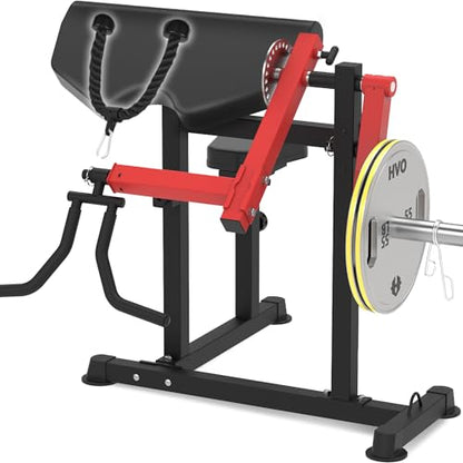 HVO Bicep Tricep Curl Machine Preacher: Curl Bench 2 in 1 Arm Curl and Tricep Extension Machine for Home Gym Workout - style: Red Bicep Tricep Curl Machine