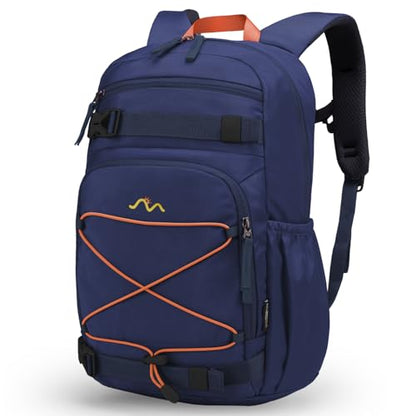 MOUNTAINTOP 18L Kids Backpack, Lightweight Children Daypack for Boys Girls, School Bag with Chest Strap, 29 * 16 * 45CM - color: Dark Blue