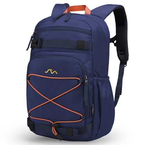 MOUNTAINTOP 18L Kids Backpack, Lightweight Children Daypack for Boys Girls, School Bag with Chest Strap, 29 * 16 * 45CM - color: Dark Blue