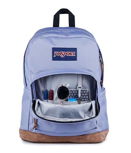 JanSport Right Pack Backpack - Durable Daypack with Padded 15" Laptop Sleeve, Spacious Main Compartment & Integrated Water Bottle Pocket, Lavender Ash - color: Lavender Ash