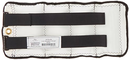 Sammons Preston Cuff Weight, 9 lb, White, 2 Velcro Strap & D-Ring Closure, Grommet for Easy Hanging, Lead Free Steel Ankle & Wrist Weights, For Strength Building & Injury Rehab, Sold Individually - style: 9 lbs.