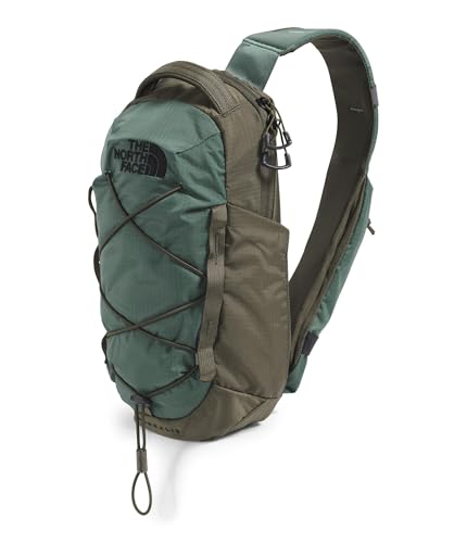 THE NORTH FACE Borealis SIing Bag | Crossbody Adjustable Strap, Water Repellent Finish, Multiple Compartments, Tablet Sleeve - color: Duck Green/New Taupe Green