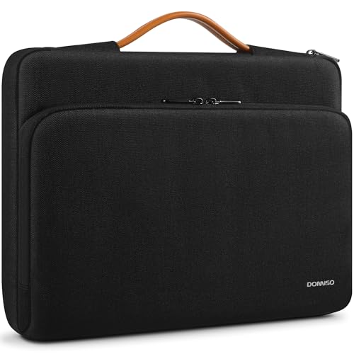 DOMISO 360 Protective Laptop Sleeve 17.3 inch Laptop Case with Handle Laptop Carrying Case for 17 inch Asus Dell 17.3" IdeaPad 3 Gen 7 17.3" ZBook Fury 17.3 G8/HP Envy/LG Gram 17",Black - color: Black, size: 17-17.3 inch