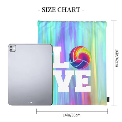 Love Volleyball Unisex Drawstring Backpack Bag Sport Gym Travel Swim Sackpack - color: Love Volleyball5