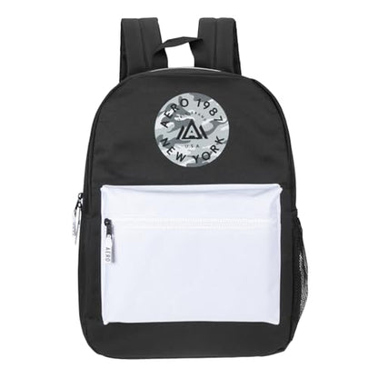AEROPOSTALE Fieldtrip Unisex Backpack - AE Mens and Womens Bag for Everyday Use - Black/White - color: Black White