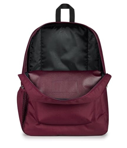 JanSport Cross Town Backpack - Simple Bag for Everyone with 1 Main Compartment, Front Utility Pocket - Premium Class Accessories - Cherry Lacquer - color: Cherry Lacquer