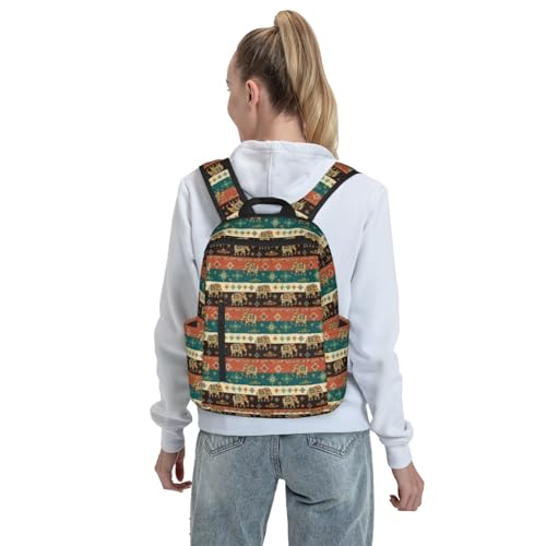 Expandable Outdoor Daypack Lotus Elephants African Ethnic, Flexible Capacity Hiking Rucksack for Wilderness Travel Field Activities Men Women - color: Picture (45)