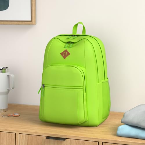 abshoo Classical Basic Womens Travel Backpack For College Men Water Resistant Bookbag (GreenYellow) - color: Greenyellow, size: 16.5 Inc