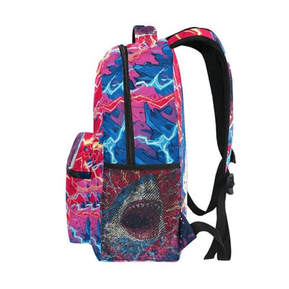 susiyo Custom Name Backpack Personalized School Bookbag Cartoon Shark Lightweight College Back Pack Travel Camping Casual Daypack for Teens Girls Boys Women Men - color: Custom Shark