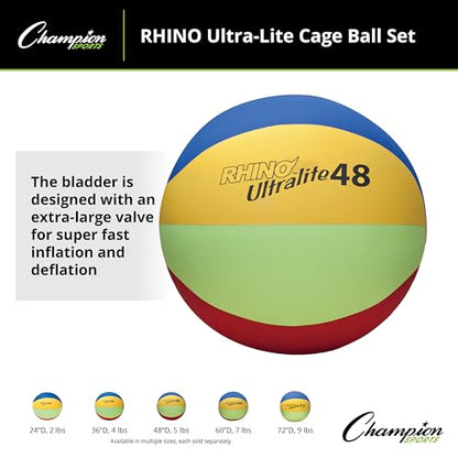 Champion Sports Rhino Lite Cage Ball Set - size: 72-Inch Diameter
