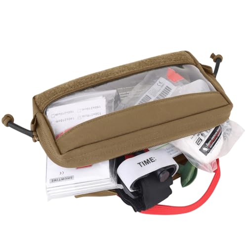 KRYDEX Clear Top Insert Bag with Hook Panel Tactical Packing Cube Travel Organizer Bag (Small -CB) - color: Small -CB