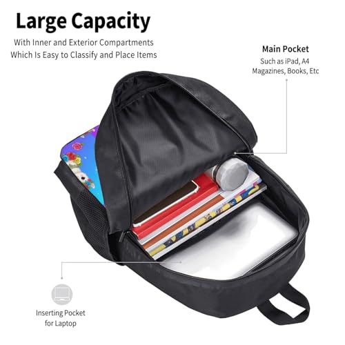 Breathable Outdoor Daypack Cute Alpaca Llama Flower, Durable Anti Theft Travel Backpack Adjustable Strap Shoulder Bag for Hiking Camping City Walking - color: Design (217)