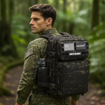 SAHARA - Raider Series Travel Bag & Laptop Backpack for Laptops up to 17.3-inch, Black Camo, (LT00091) - color: Black Camo