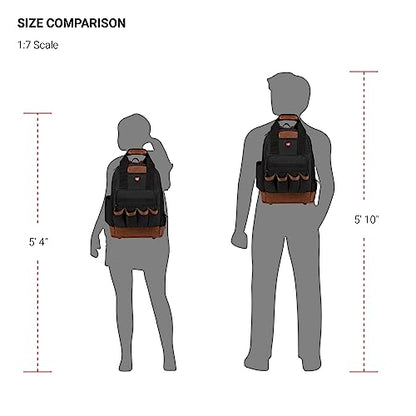 SwissGear Tool Bag Backpack, Fits Up to 15-Inch Laptop, Work Pack, Black/Brown Canvas - color: Black/Brown Canvas, size: Medium