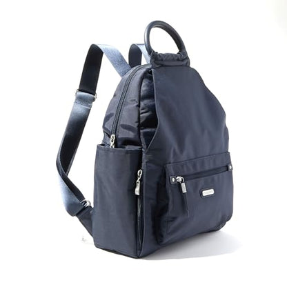 Baggallini All Day Backpack with RFID Phone Wristlet - Lightweight Travel Backpack for Women - color: French Navy