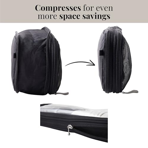 Baggallini Long Compression Cube - Lightweight Compression Packing Cube for Travel - color: Black