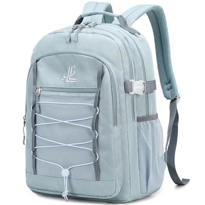 Lanola Travel Backpack Durable Middle Schoolbag Travel Bag for Men & Women Lightweight College Student Backpack - Gray Blue - color: Grey Blue