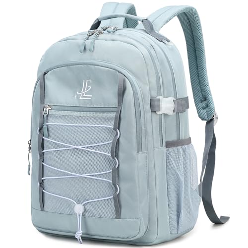 Lanola Travel Backpack Durable Middle Schoolbag Travel Bag for Men & Women Lightweight College Student Backpack - Gray Blue - color: Grey Blue