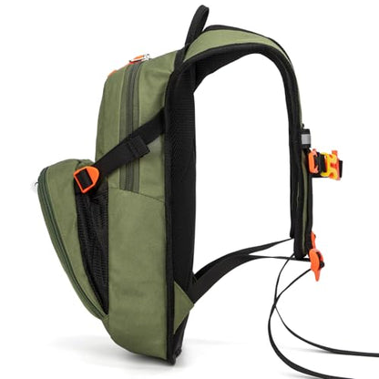 Kids Hydration Backpack, Water Hiking Backpack for Boys or Girls with 1.5L Reservoir Bladder - color: Greygreen
