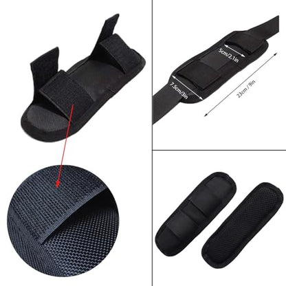 momerch Detachable Shoulder Strap Pad Soft Air Cushion for Laptop Backpack Sport Bag Messenger Guitar Case - color: A-black 2pcs