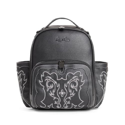 Itzy Ritzy Mini Diaper Bag Backpack – Chic, Compact Mini Plus Backpack with Changing Pad, 10 Pockets (6 Internal, 4 External), Grab-Top Handle & Rubber Feet (Outlaw) - color: Outlaw