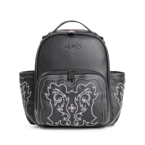 Itzy Ritzy Mini Diaper Bag Backpack – Chic, Compact Mini Plus Backpack with Changing Pad, 10 Pockets (6 Internal, 4 External), Grab-Top Handle & Rubber Feet (Outlaw) - color: Outlaw