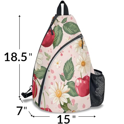 Pickleball Bag for Women Men Adjustable Crossbody Sling Backpack Hold Pickleball Paddle Water Bottle - color: Multicolor 17