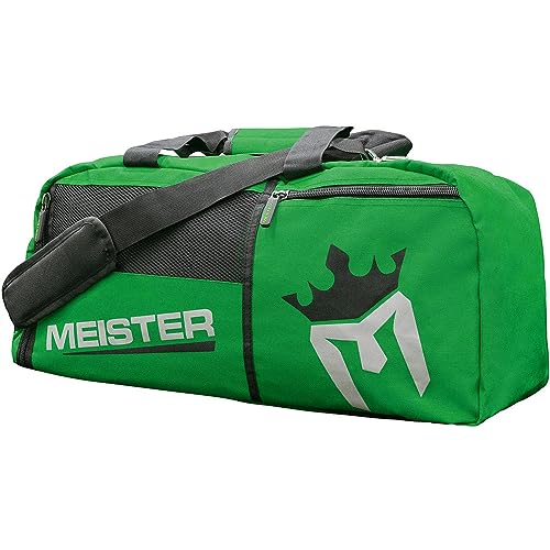 Meister Vented Convertible Duffel/Backpack Gym Bag - Ideal Carry-On | Built for athletes with dual mesh ventilation and ultra-durable construction for training, travel and everyday use - color: Green