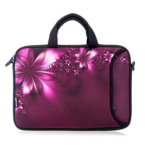 RICHEN 10 inches Messenger Bag Carrying Case Sleeve with Handle Accessory Pocket Fits 7 to 10-Inch Laptops/Notebook/ebooks/Kids tablet/Pad (7-10.2 inch, Flowers) - color: Flowers, size: 7-10.2 inch