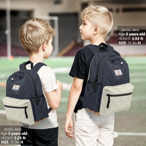 Toddler Backpack for Boys 2-5: Preschool Kindergarten 13" Daycare Backpacks Fit A4 Folder - color: Eggplant White, style: Ages 2-5 (13" H Fit A4 Folder)