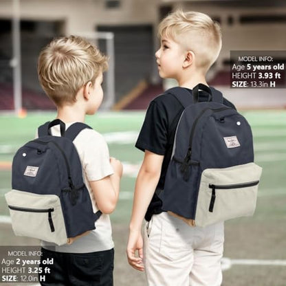 Toddler Backpack for Boys 2-5: Preschool Kindergarten 13" Daycare Backpacks Fit A4 Folder - color: Eggplant White, style: Ages 2-5 (13" H Fit A4 Folder)