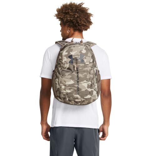 Under Armour Hustle Sport Backpack - color: (200) Taupe Dusk / Timberwolf Taupe / Metallic Gun Metal