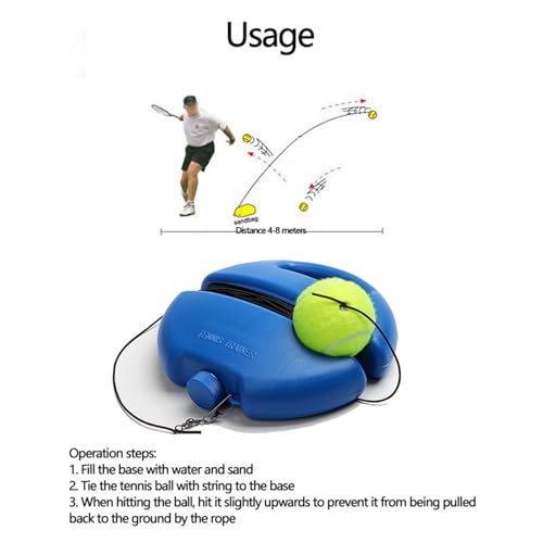 Tennis Trainer Rebounds Ball Set Self-Practice Rebounds Trainer Portable Training Equipment Single Tennis Training Equipment for Self-pracitce