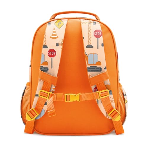 Simple Modern Medium Toddler Backpack for School Girls and Boys | Kindergarten Elementary Kids Backpack | Fletcher Collection | Kids - 15" tall | Construction Zone - color: -Construction Zone, style: Kids Medium