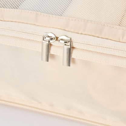 Vandel Space-Saving Compression Packing Cubes for Women 4-Pack Compressible - color: 2. Neutral Checker, size: 4 Pack (Compression)