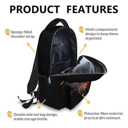 Boys School Backpack Kids Football Backpacks Bookbag Back to School Supplies, Black Large Capacity Cool Sport Back Pack for Kindergarten Elementary Middle (17 Inches) - color: Color 2