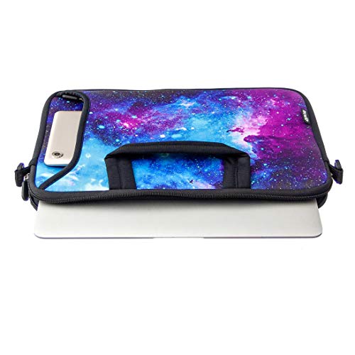 RICHEN 10 inch Messenger Bag Carring Case Sleeve with Handle Accessory Pocket Fits 7 to 10-Inch Laptops/Notebook/ebooks/Kids Tablet/Pad (7-10.2 inch, Galaxy) - color: Galaxy, size: 7-10.2 inch