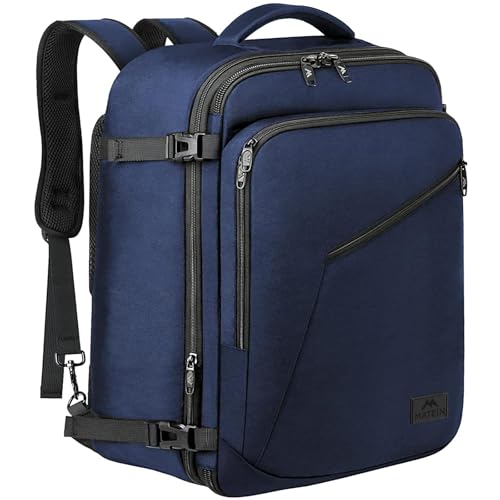MATEIN Extra Large Mens Travel Backpack Carry on, Expandable Traveling Backpack for Men Airline Approved, Water Resistant Business Casual Daypack, Traveler Gift, Blue - color: Blue, size: XX-Large