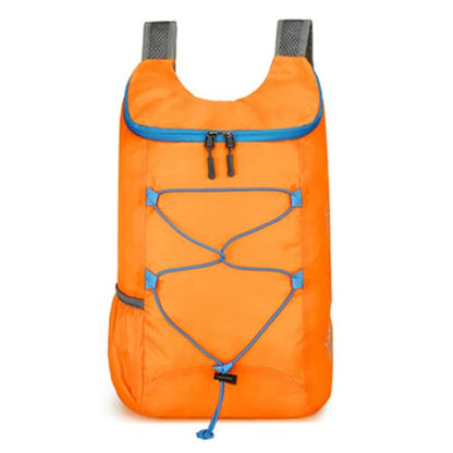 Lightweight and Thin Foldable Backpack, Climbing Bag, Hiking Daypack,15L Waterproof Travel Packable Rucksack (Orange) - color: Orange