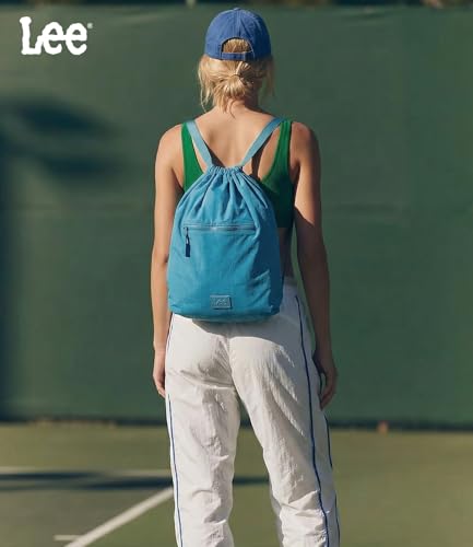 Montana West Lee Drawstring Backpack Bag Lightweight Small Gym Swim Beach Bag Water Resistant Sports Sackpack for Men Women, LEE48-002TQ - color: Turquoise
