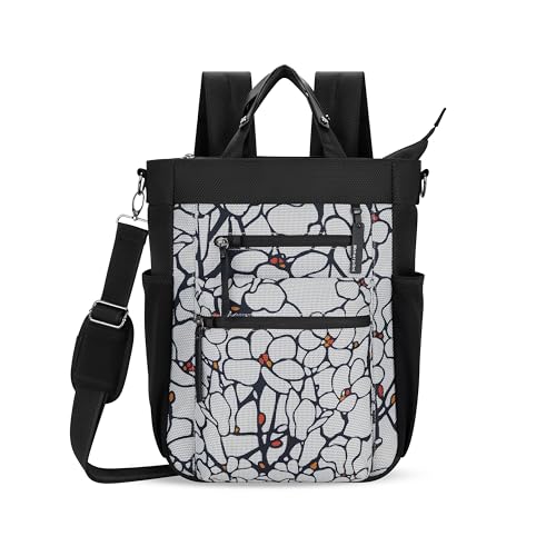 Sherpani Soleil, Anti Theft Convertible Backpack, 3 in 1 Tote, Crossbody Purse, 18L Travel Bag, Fits 13” Laptop (Sakura) - color: Sakura