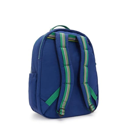 Kipling Women's Seoul Extra Large 17" Laptop Backpack, Durable, Roomy with Padded Shoulder Straps, Built-In Protective Sleeve - color: Cement Blue Cbm, size: 13.5''L x 17.75''H x 9''D