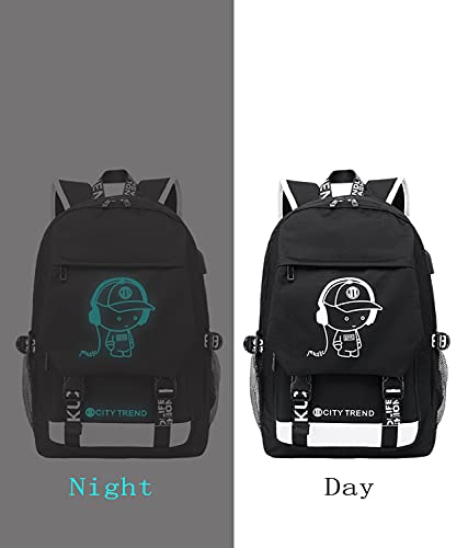 Asge Large Teens School Backpacks Waterproof Nylon Football Printing for 8-15 Years Boys & Girls - color: Oslei128-4